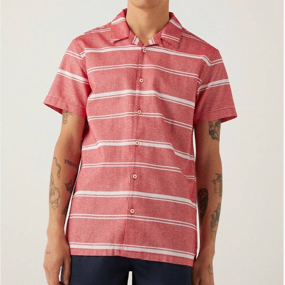 Springfield Short Sleeve Button Down Camp Shirt, size XL - Picture 6 of 11